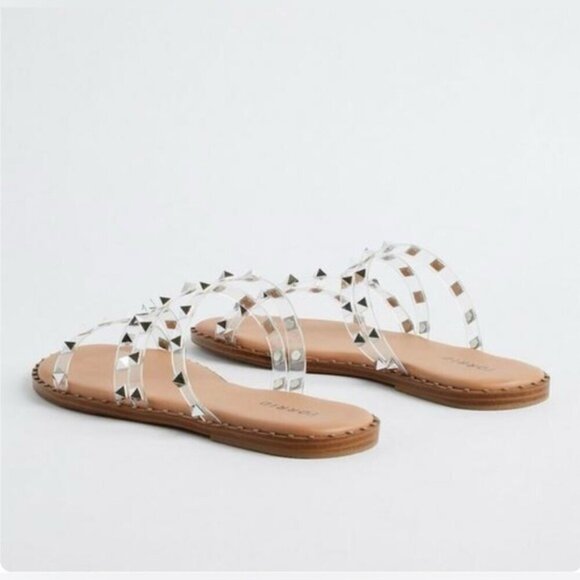 Torrid - Women's Studded Strap Sandal - Clear. Size: 8.5 WW. (1670) - Picture 12 of 14